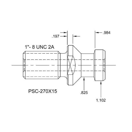 Tj Davies Co Coolant Through Retention Knob PSC-270X15